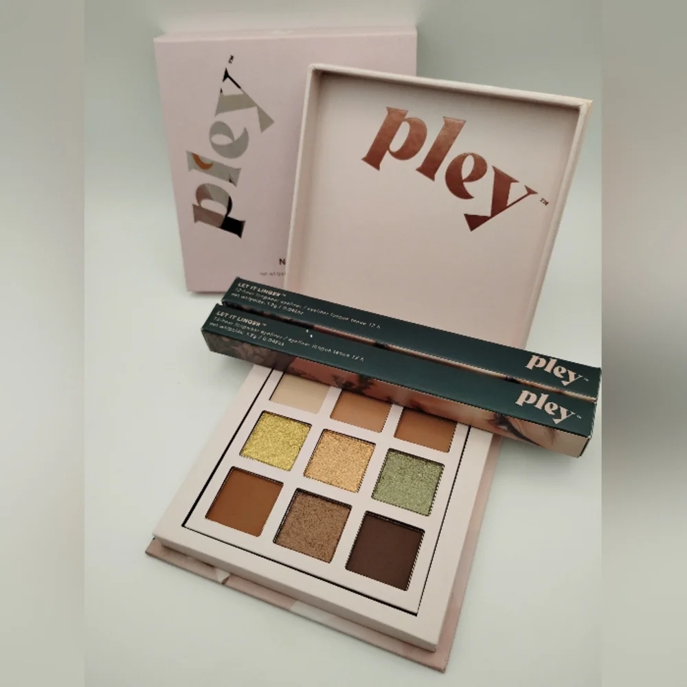 Pley Eyeshadow Palette with Lip Liner In Flora And Firewood Bundle BNIB - Picture 2 of 2